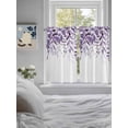 thumbnail image 3 of Purple Leaves 2 Panel Kitchen Curtains for Windows, Summer Botanical Bathroom Privacy Curtain, Home Décor Window Treatment for Bedroom/Living Room 55"x45", 3 of 6