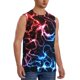 thumbnail image 2 of Balery Red And Blue Lightning Camisetas sin mangas para hombre, absorbe la humedad y protege contra el mal olor.-XX-Large, 2 of 7
