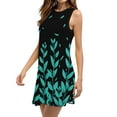 thumbnail image 4 of Rciityk Dresses for Women Summer Sleeveless Mini Dresses Beach Vacation Sundress Casual Loose Floral Printed Tank Dress with Pockets, Green XXL, 4 of 8