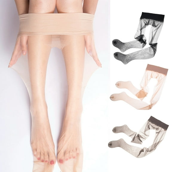 D-GROEE Women's Transparent Tights Ultra Thin Pantyhose Low Waist Tights