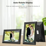 Andoer WiFi Digital Picture Frame, 10.1 Inch Metal Photo Frame with IPS Touch Screen, 16GB Storage, Gift for Grandparents