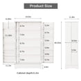 thumbnail image 2 of FURMAX  Kitchen Pantry for Dining Room Living Room, Storage Cabinet with Doors and Adjustable Shelves 41" H x 23.6" W x 12" D ,White, 2 of 7