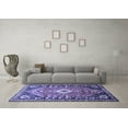 thumbnail image 3 of Ahgly Company Machine Washable Indoor Rectangle Persian Blue Traditional Area Rugs, 4' x 6', 3 of 4