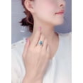 thumbnail image 4 of 2.20Ct Pear Cut Lab Created Blue Aquamarine Engagement Ring 14K White Gold Plated, 4 of 4