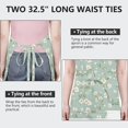 thumbnail image 6 of Pioneer Flower Floral Print Pattern Apron for Women and Men, Cotton Linen Waterproof with Pockets, Adjustable, 33x27 Inch for Kitchen, Gardening, BBQ, Salon, 6 of 6