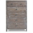 thumbnail image 2 of Camaflexi Hampton Five-Drawer Wood Chest, Solid Wood Dresser Organizer, Granite Grey Finish, 2 of 12