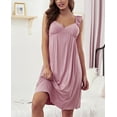 thumbnail image 3 of Richie House Nightgown Sexy Lingerie for Women Nightwear Sleeveless Nightdress S-L RHW2916-A-M, 3 of 7