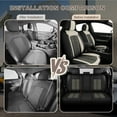 thumbnail image 4 of AQBDDBQ Seat Covers Full Set for Nissan Juke 2011-2017 Ice Silk Leather Seat Covers Breathable Cooling Compatible Airbag(Beige,2 Row 5 Seat), 4 of 9