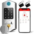 thumbnail image 2 of Smart Deadbolt Lock, HEANTLE Fingerprint Smart Locks for Front Door with Bluetooth Electronic Keypads Keyless Entry Door Lock Deadbolt and IC Fob App Control Works with Alexa, Google Assistant, 2 of 7