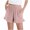 Pink, variant on Girls Summer Cotton Linen Shorts Ruffle Beach Shorts Casual Loose Short Pants with Pockets Size 3-13 Years