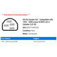 thumbnail image 2 of Oil Pan Gasket Set - Compatible with 1992 - 2000 SC300 3.0L 6-Cylinder 2JZ-GE 1993 1994 1995 1996 1997 1998 1999, 2 of 2