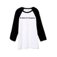 thumbnail image 1 of Be Kind It's Gangster Unisex 3/4 Sleeves Baseball Raglan T-Shirt Tee White Black X-Small, 1 of 4