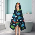 thumbnail image 6 of Colorful Dinosaurs with Palm Trees Hooded Bath Towel，50"x30" for Ages 3 To 12 Kids, Quick Dry Lightweight Soft Microfiber Hood Beach Towel Cover Up for Kids, 6 of 7