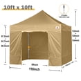 thumbnail image 5 of ABCCANOPY 10 ft x 10 ft Metal Pop-Up Commercial Canopy Tent with walls, Beige, 5 of 8