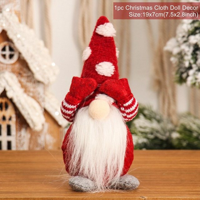 Muñeco de Papá Noel sin rostro, adornos navideños para el hogar, adornos navideños de 2024, regalos de Navidad, Navidad Noel, feliz año nuevo 2025