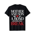 thumbnail image 2 of Camiseta "Madre e hijo: un vínculo que nadie puede romper", 100 % algodón, regalo de Halloween, Acción de Gracias, Navidad para hombres, mujeres, familiares y amigos, tallas S-XXXL, color negro, para, 2 of 6