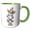 Green/White, variant on 3drose, Cute Circus Zebra Illustration, 15oz Mug