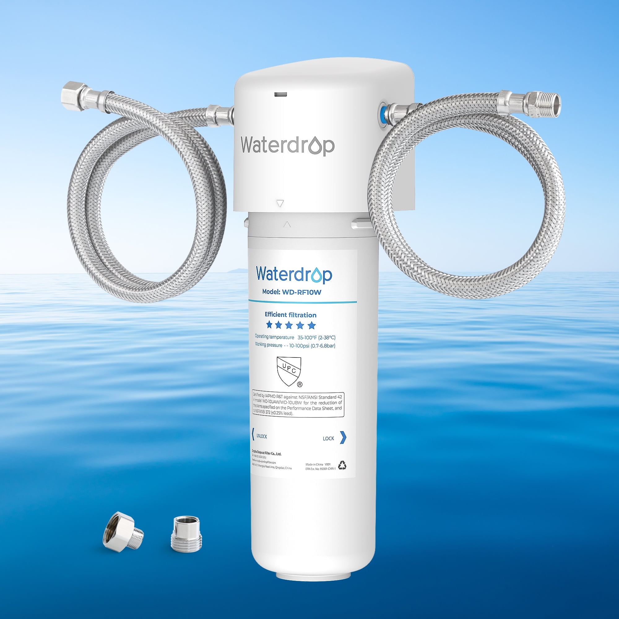 Waterdrop 10UAW Under Sink Water Filter System,8K Gallons ,NSF/ANSI 42 Certified, Reduces PFAS, PFOA/PFOS, Lead, Chlorine, Bad Taste & Odor