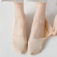 thumbnail image 5 of 3 Pairs Women Socks High Quality Matching Casual Socks Summer Thin Bottom Non-Slip Invisible Low Short Socks Breathable (Random Color), 5 of 9