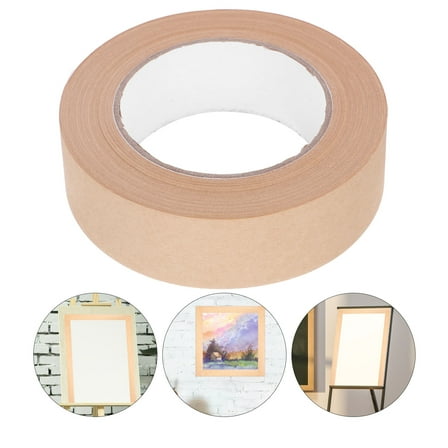 Hemobllo Water Activated Tape for Picture Framing and Watercolor Crafts Beige Paper