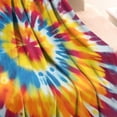 thumbnail image 3 of Colorful Rainbow Tie Dye Spiral Pattern Blanket,Comfortable Soft Lamb Wool Throw Blanket,All Season,Warm Lightweight Blankets for Sofa Bed Couch Living Room Chair,30"x40", 3 of 4