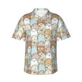 thumbnail image 1 of Balery Lovely Bear Camisas hawaianas de manga corta para hombre, camisas playeras de corte holgado, camisas de vacaciones con botones,XX-Large, 1 of 7