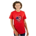 thumbnail image 3 of Remember Our Soldiers USA Flag Heart Women's Graphic T Shirt Tees Brisco Brands S, 3 of 6