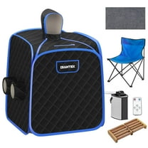 Globalway 800W 2 Person Portable Steam Sauna Tent SPA w/ Hat Side Holes 3L Steamer