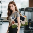 thumbnail image 4 of CaiYueKe Quilted Sports Duffel Bag for Women Men, Lightweight Travel Gym Bag with Shoulder Strap, Water-Resistant Workout Overnight Weekender Bag for Fitness Yoga Running, 4 of 7