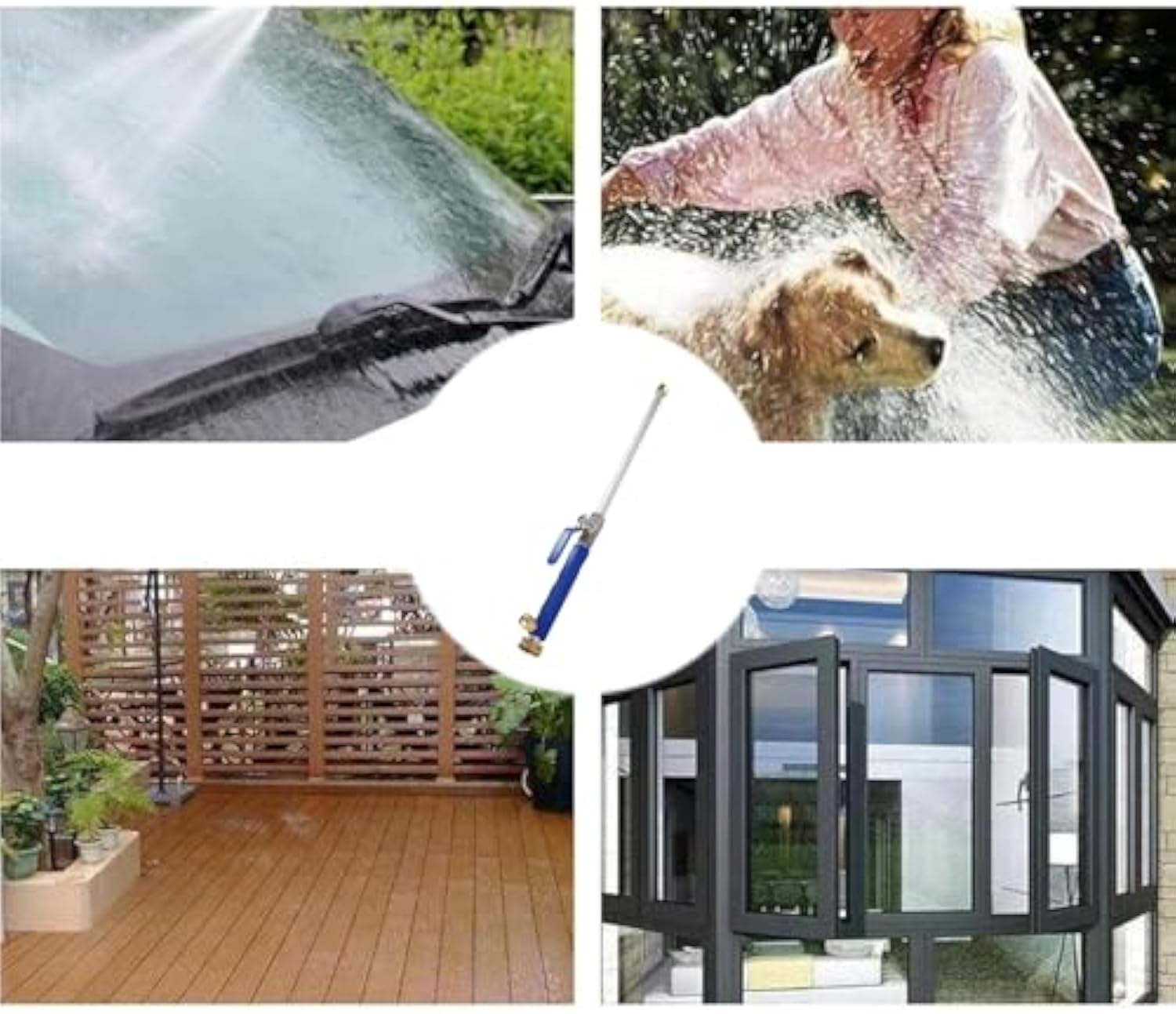 Jetflux Pressure Washer, 2025 Upgraded Jet Nozzle Power Washer, Portable Pressure Turbowashers, 360° Rotating with Three Spray Modes, for Car/Floor/Patio (2PCS-A)