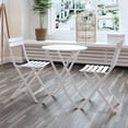 thumbnail image 6 of SEGMART 3-Piece Patio Bistro Set, Folding Outdoor Patio Furniture Sets, 1 Metal Folding Patio Table and 2 Chairs Indoor and Outdoor for Patio, Yard, Garden, White, 6 of 8