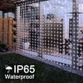 thumbnail image 5 of LINLIN Solar Curtain Lights Outdoor 3 x 3 m 300 LED Solar Christmas Icicle Lights with Remote, 8 Modes IP65 Waterproof Solar Waterfall Lights for Gazebo Pergola Wedding Party Decoration, 5 of 7
