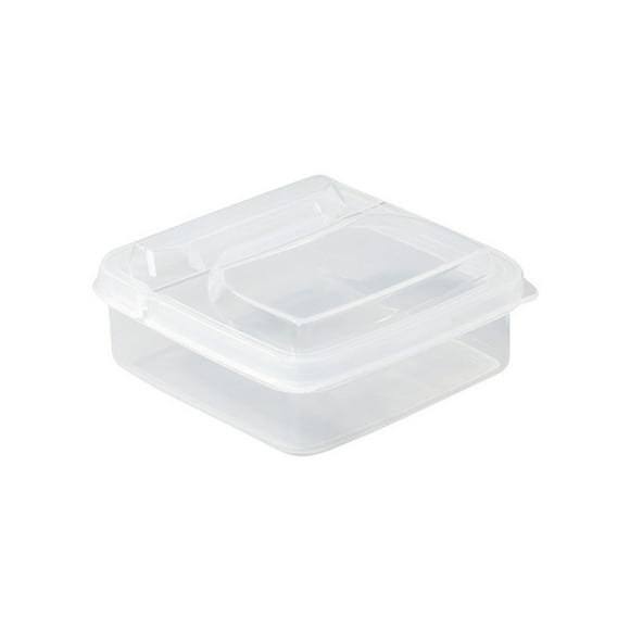 Binwennn Glass Jar with for Laundry Room Bowls with Lids Flour Container Cheese Dispensing Refrigerator Fruit Sealed Crisper Clamshell Butter Block Storage Onion Garlic Seasoning Storage