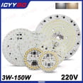 thumbnail image 2 of 1 bombilla LED de 7 W, 9 W, 12 W, 15 W, 18 W, 24 W, 40 W, 50 W, 80 W, 100 W, 150 W, placa de fuente de alimentación, foco LED empotrable de CA de 220 V, lámpara industrial y minera, 2 of 5