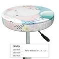 thumbnail image 4 of Bingfone13 Inch Padded Round Bar Stool Cover Cushion With Elastic Fabric Round Chair Seat - Cute Elephant Bunny Flying With Balloon, 4 of 7