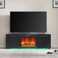 thumbnail image 6 of Medford 68" TV Console Table for TVs up to 75", Media Console Table Entertainment Center with RGB LED Lights and 2 Storage Cabinets, Black, 6 of 6