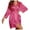 Hot Pink, variant on Women Long Sleeve French Elegant Sleepwear Silk Satin Thin Robe Loungewear Pajama Set Bathrobe Women Big Comfy Robe Women Womens Robes plus Size 5x/6x Womens Shawl Wrap Shower Robes for