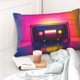 thumbnail image 4 of Fotbe Neon Cassette Tape Funda de Almohada Decorativa Estilo Occidental, Lujo en Algodón, Fundas para Almohadas King, Cojín Estampado para Decoración del Hogar-14"x20", 4 of 6