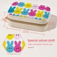 thumbnail image 5 of Easter Velvet Travel Organizer with Removable Compartment - Portable Jewelry Necklace Organizer Box - Gift, 5 of 7