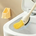 thumbnail image 4 of Diving Duck Style Toilet Brush Cute Wall-mounted Floor-Standing Silicone Duckbill Toilet Brush with Base Bathroom Cleaning Brush Set-Cream Color, 4 of 8
