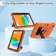 thumbnail image 4 of SUPNICE Case for New iPad (A16) 11th Generation 11 Inch 2025, iPad 10th Generation 10.9" 2022, Heavy Duty Shockproof Rugged Protective Case with Kickstand & Pencil Holder,Orange, 4 of 7