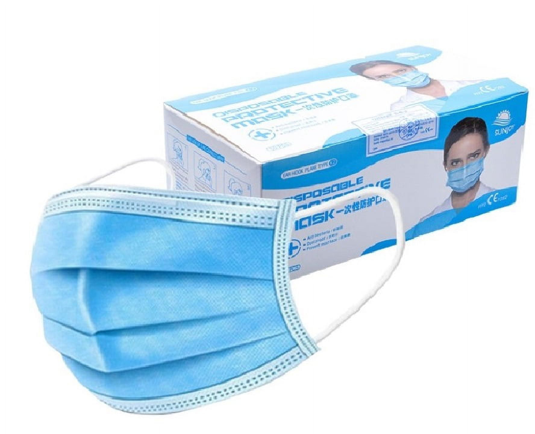 Disposable Face Mask - 50 Pack - Disposable Face Masks, 3-ply Elastic Ear Loop Filter Mask