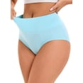thumbnail image 4 of CURVY GLAM Mother's Day Women's Panties High Waist Tummy Control Solid Color Full Coverage Briefs XL Blue, 4 of 4