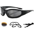 thumbnail image 3 of Bobster Raptor 2 Interchangeable Sunglasses, Black Frame3 Lenses (Smoked, Amber and clear), 3 of 3