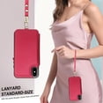thumbnail image 2 of Wallet Case for Apple iPhone XS/ iPhone X, with Crossbody Shoulder Strap & Hand Wrist Cards Holder Zipper Pocket Stand Feature Full Protective Shockpoof Phone Case for iPhone XS/X, Red, 2 of 7