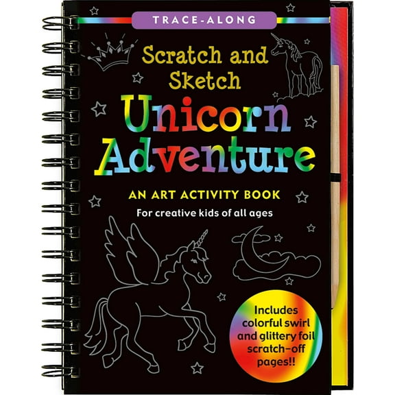 Scratch and Sketch Unicorn Adventure : An Art Activity Book (Hardcover)