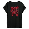 thumbnail image 2 of Jason Lives - Women's Oversized Graphic T-Shirt - Friday The 13Th, 2 of 5