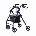 thumbnail image 6 of Rhythm Healthcare Royal Aluminum Rollator Lightweight 4 Wheel Walker Seat, Blueberry, 6 of 6