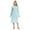 Blue, variant on Women's Polka Dot Nightgown Button Long Sleeve Sleepwear Loose Crew Neck Pajama Dress