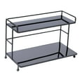 thumbnail image 2 of kowaku Bathroom Counter Organizer ,Storage Rack 2 Tiers ,Bathroom Decor ,Vanity Shelf ,Cosmetic Display ,for Desktop, Office Dresser black, 2 of 9